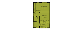 E3 Studio Floor Plan at Windsor Park Towers