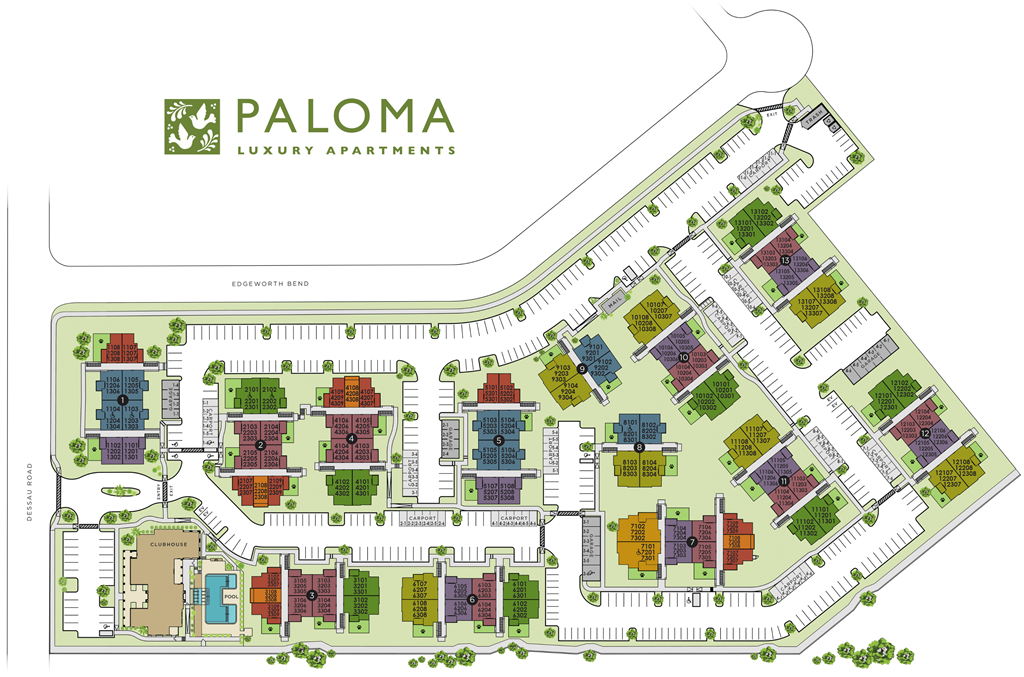 Site Plan at Paloma, Austin, 78754