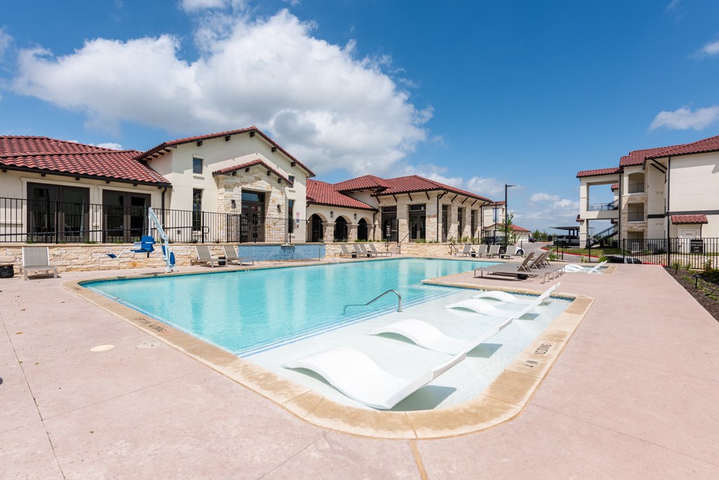 Resort-Style Pool at Bridge at Paloma Affordable Apartments 78754 Northeast Austin