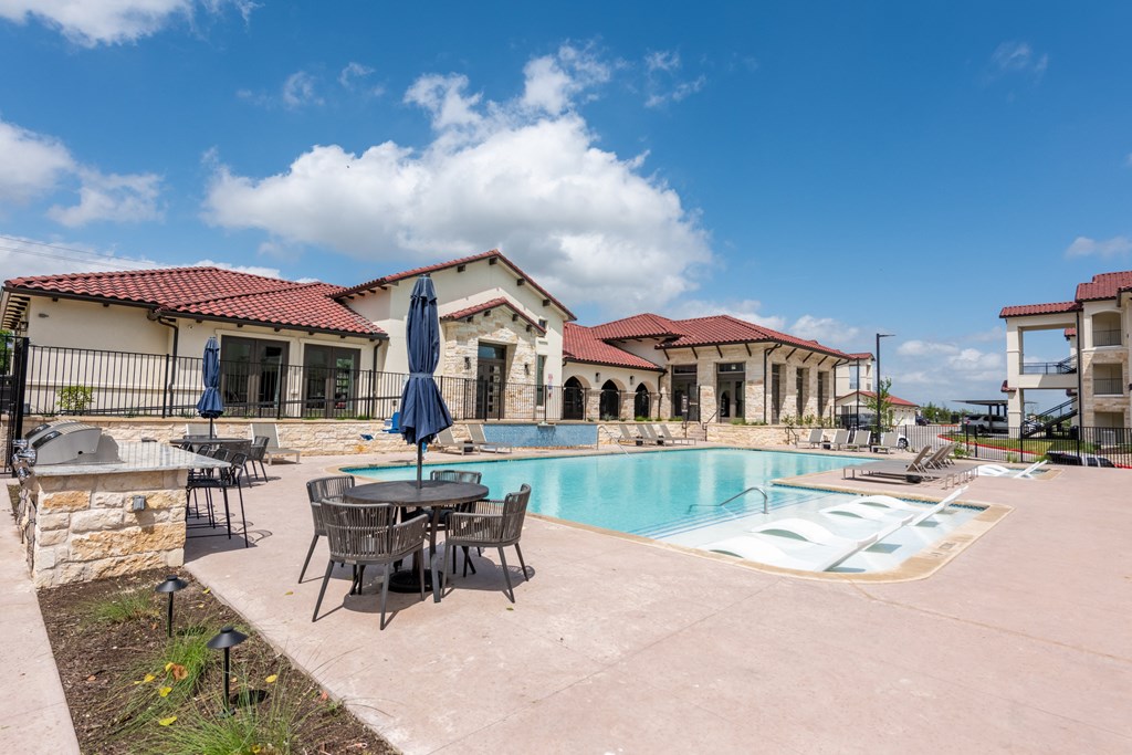 Resort-Style Pool at Bridge at Paloma Affordable Apartments 78754 Northeast Austin