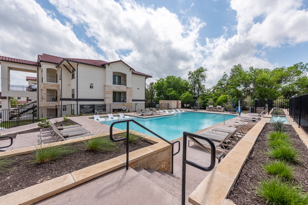 Resort-Style Pool at Bridge at Paloma Affordable Apartments 78754 Northeast Austin