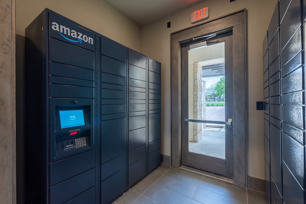 Amazon package lockers at Bridge at Paloma Affordable Apartments 78754 Northeast Austin