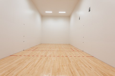 a racquetball court in a basement at Avery Ranch, Austin, 78717