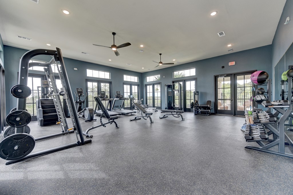24-Hour Fitness Center 24-Hour Fitness Center in 78747 at Three Hills Luxury Apartments
