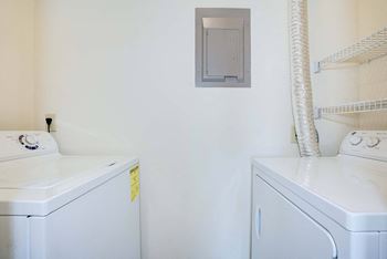 a washer and dryer are available in the laundry room at Autumn Woods Apartments, Miamisburg