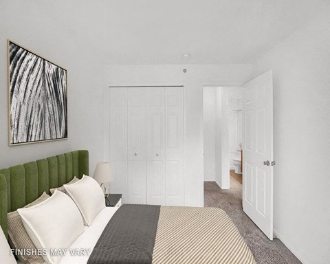 Petunia Layout Second Bedroom at LakePointe Apartments, Batavia, OH