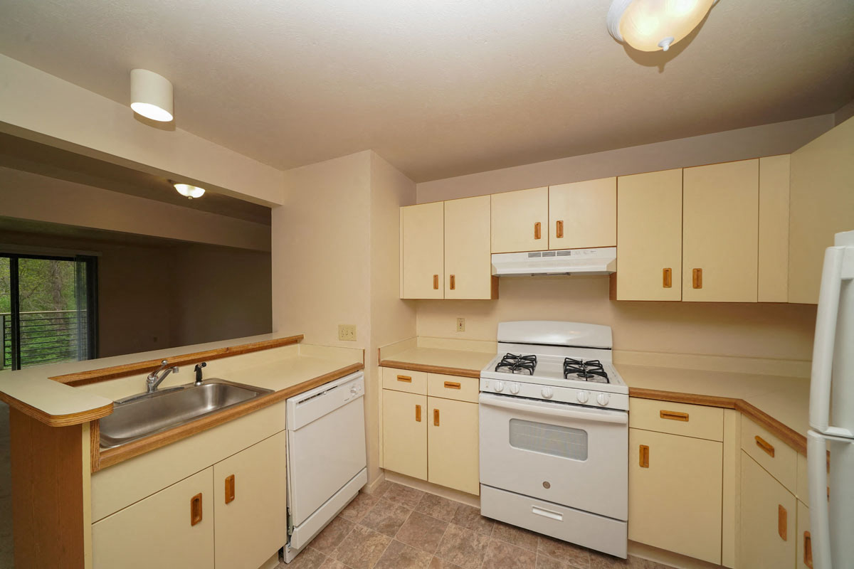 Stainless Steel Sink With Faucet In Kitchen at Hurwich Farms Apartments, South Bend, 46628