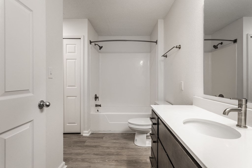 Bathroom with vanity at Latitudes Apartments, Indianapolis, Indiana