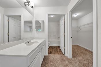 large walk in closet  at Enclave Apartments, Virginia, 23114