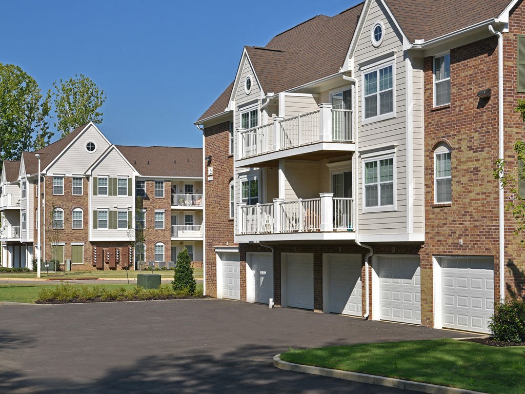 Driveway to Apartments with Garages at Irene Woods Apartments, Collierville, Tennessee