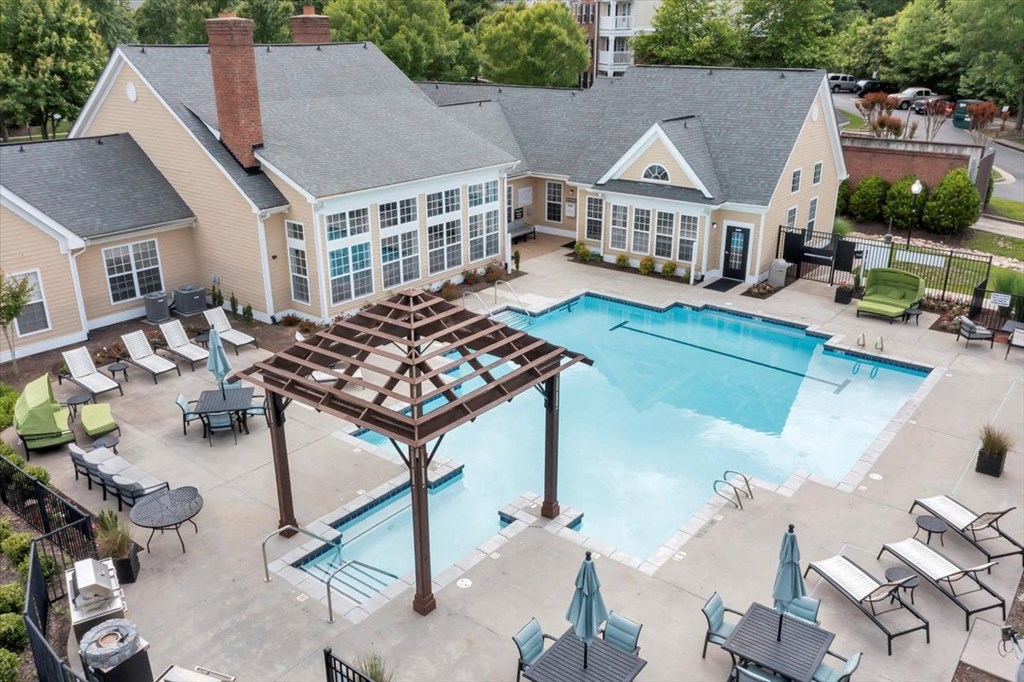 Clubhouse and Pool  at Enclave Apartments, Midlothian, Virginia