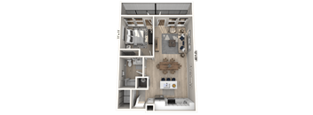 A11 - 1 Bedroom 1 Bathroom at Ironwood Flats, Brandon, FL