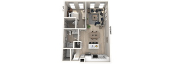 A12 - 1 Bedroom 1 Bathroom Floor planat Ironwood Flats, Brandon, FL