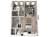 A11 - 1 Bedroom 1 Bathroom Floor plan A12 - 1 Bedroom 1 Bathroom Floor planat Ironwood Flats, Brandon, FL