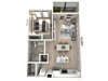 A13 - 1 Bedroom 1 Bathroom Floor plan A13 - 1 Bedroom 1 Bathroom Floor plan at Ironwood Flats, Brandon, 33511