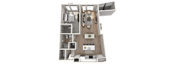 A14 - 1 Bedroom 1 Bathroom Floor plan at Ironwood Flats, Brandon, 33511
