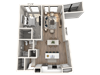A14 - 1 Bedroom 1 Bathroom Floor plan A14 - 1 Bedroom 1 Bathroom Floor plan at Ironwood Flats, Brandon, 33511
