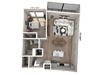 A19 - 1 Bedroom 1 Bathroom Floor plan A19 - 1 Bedroom 1 Bathroom Floor plan at Ironwood Flats, Florida, 33511