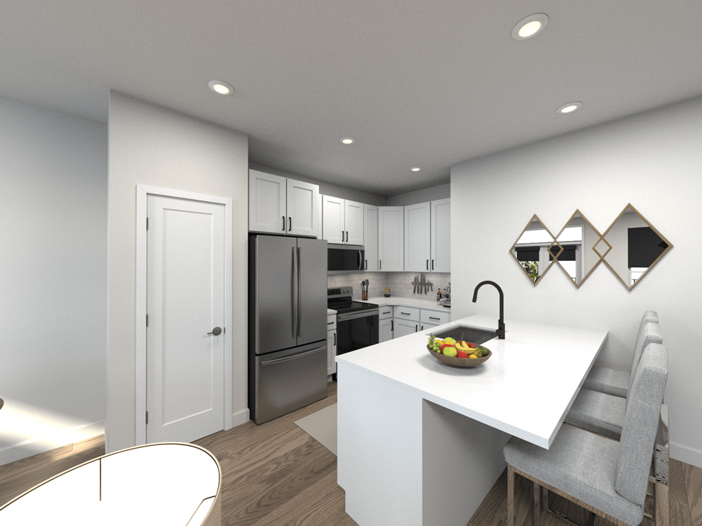 Kitchen in A1  at Upper Vue Flats, Dublin, Ohio