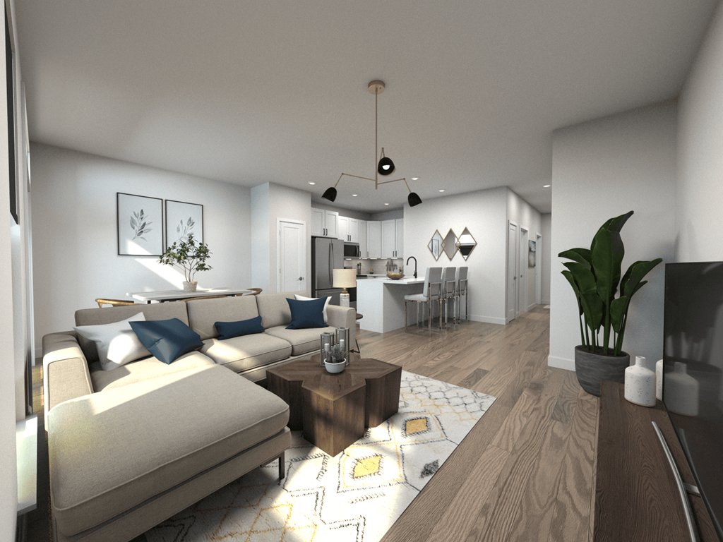 Living Room  at Upper Vue Flats, Ohio, 43016