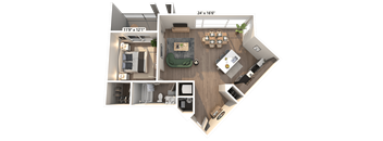1 bedroom apartment floor plan - the A4 at Avant Apartmentss