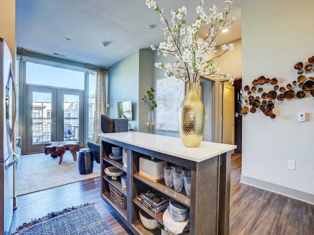 a kitchen or kitchenette at cityscape  at Avant & Avant II, Carmel, Indiana