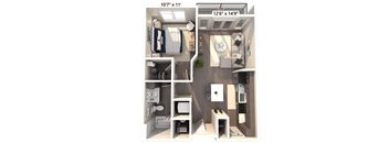 1 bedroom apartment in carmel, indiana