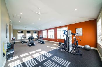 Gym with Cardio Equipment at Andover Pointe Apartment Homes in La Vista