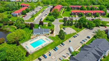 Aerial View of Community and Surroundings Aerial View of Community and Surroundings at Apple Ridge Apartments, Walker, Michigan - Photo Gallery 4