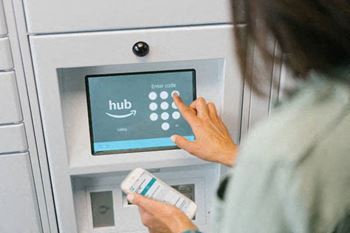 Amazon Hub Package Lockers at Hurwich Farms Apartments, Indiana