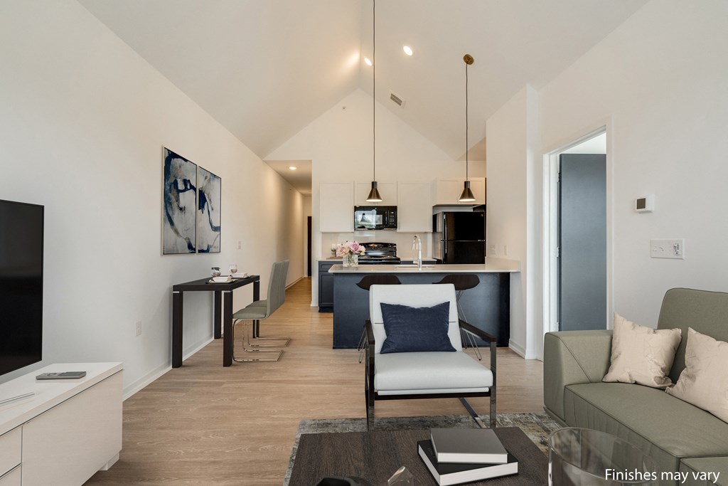 Living Area at Uptown Square Apartments, Troy, MI, 48083