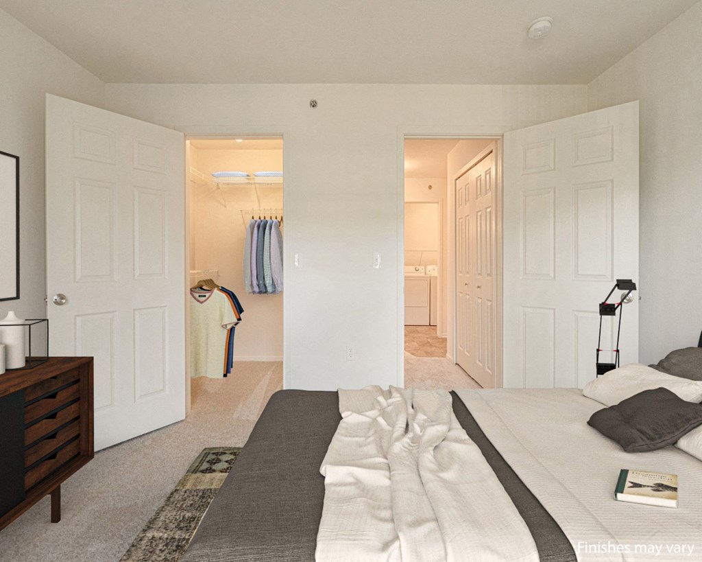 Aster Layout Model Bedroom at The Harbours Apartments, Clinton Twp 48038