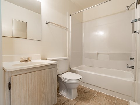A white toilet sits next to a sink in a bathroom
