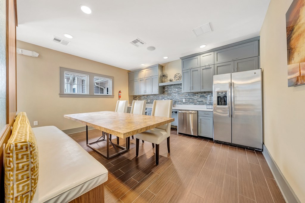Dining and Event Area in Clubhouse at Avellan Springs Apartments, Morrisville, North Carolina