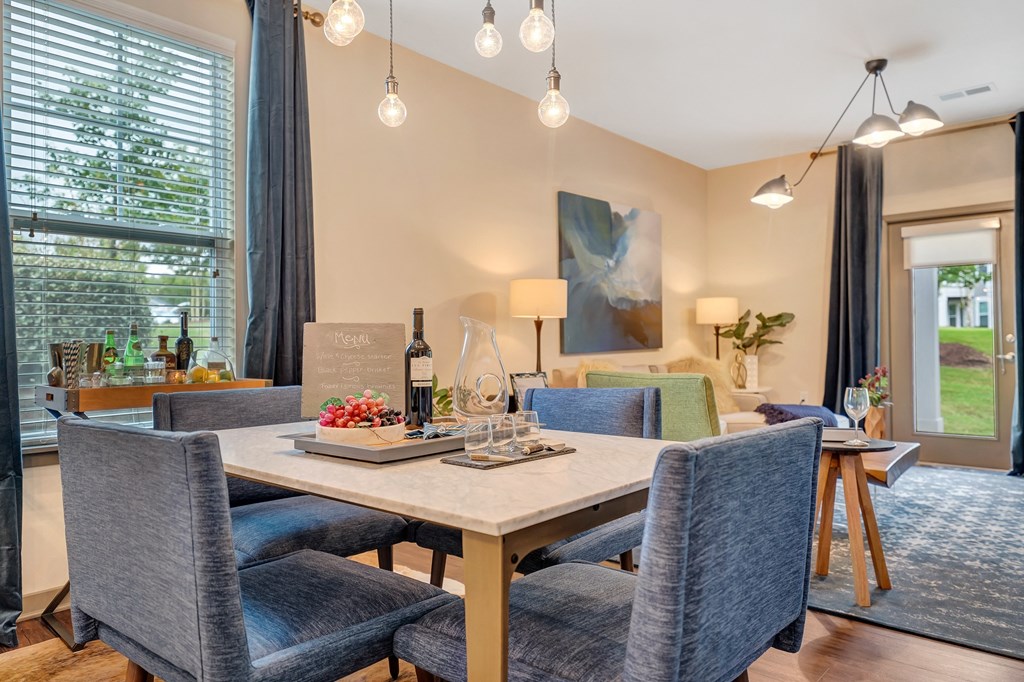 Contemporary Dining Room at Avellan Springs Apartments, Morrisville, 27560