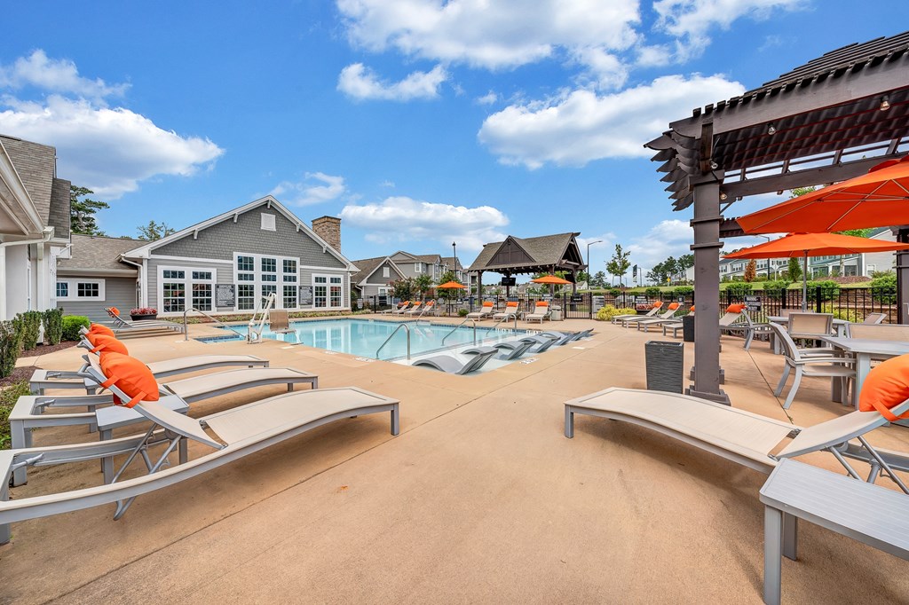 Pool Deck Angle at Avellan Springs Apartments, Morrisville, North Carolina