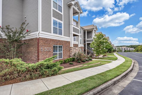 our apartments offer a sidewalk in front of our building at Avellan Springs Apartments, North Carolina