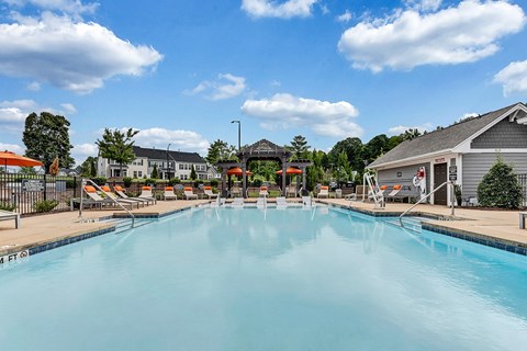 the swimming pool at our apartments at Avellan Springs Apartments, Morrisville, North Carolina