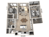 B11 Floor Plan 2Bedroom 1 Bathroom B11 2Bedroom 1 Bathroom Floor Plan at Ironwood Flats, Brandon, Florida