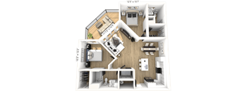 BB2 Floor Plan at Avant & Avant II, Carmel, IN, 46032