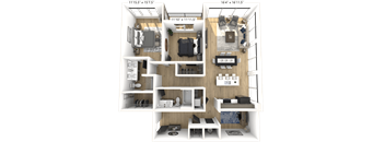 BB3 Floor Plan at Avant & Avant II, Carmel, IN