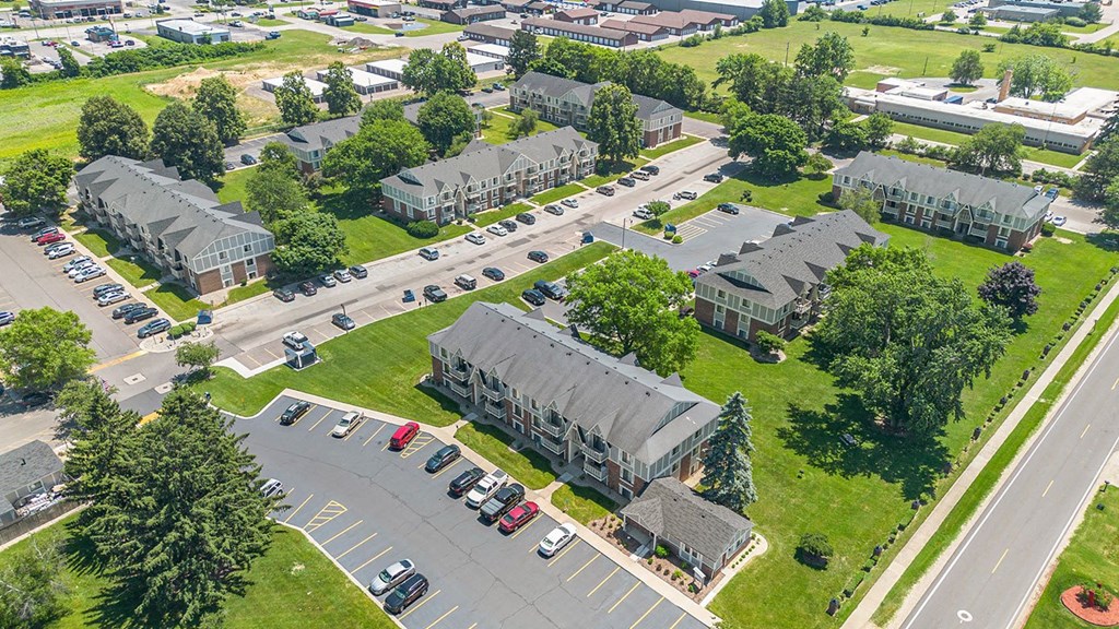 an aerial view at Briarwood Apartments, Benton Harbor, Michigan