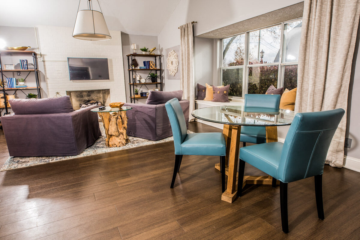 Clubhouse with Hardwood Flooring at Bay Pointe Apartments, Lafayette, IN, 47909