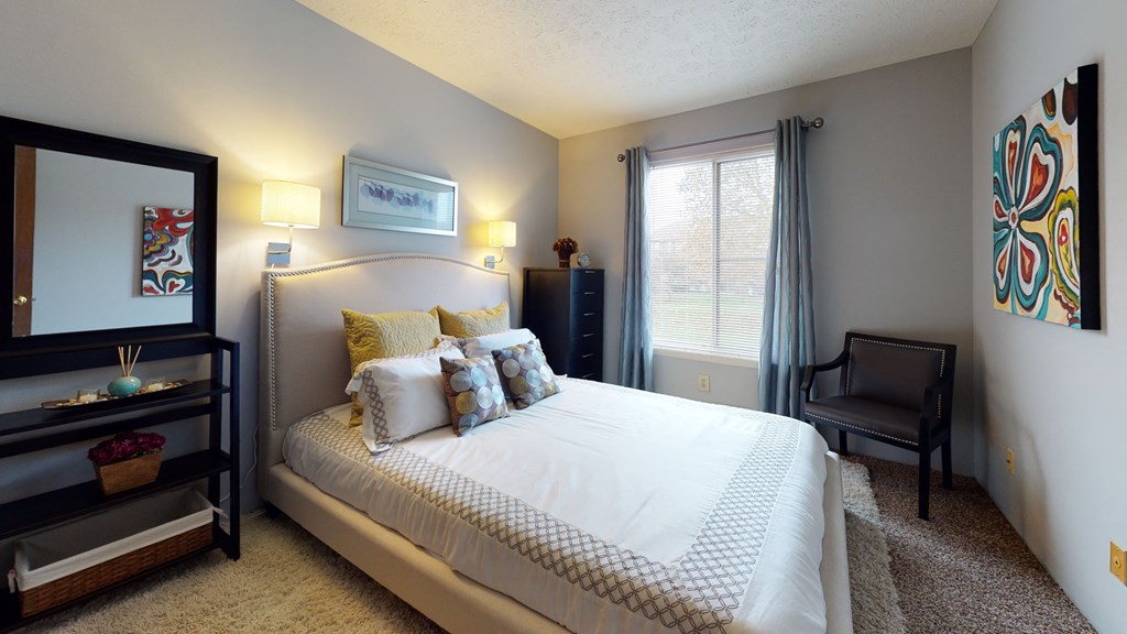 Bedroom areaat The Timbers Apartments, Evansville, Indiana