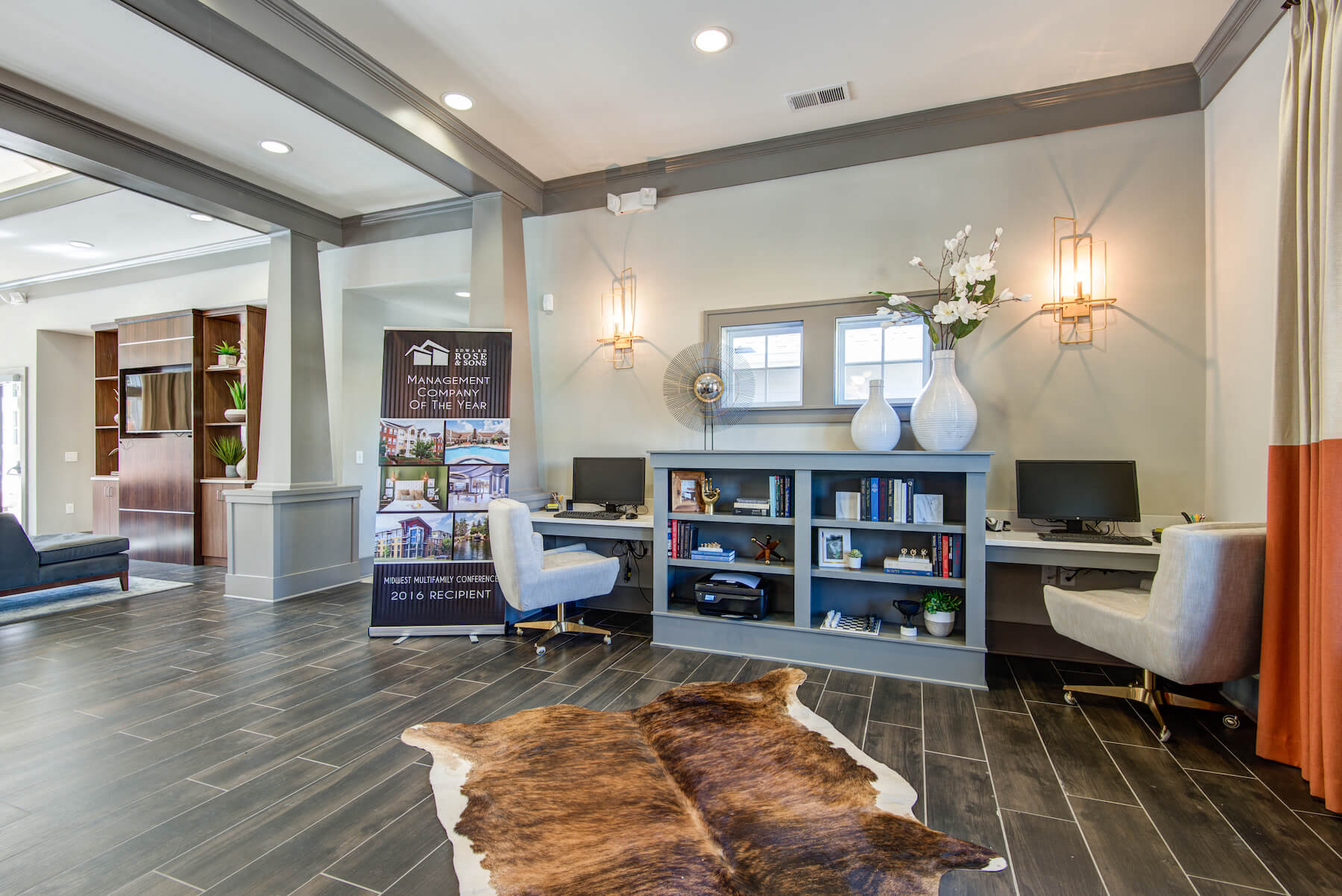 Business Center at Clubhouse at The Retreat Apartments, Roanoke