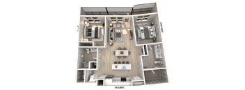 C22 - 2Bedroom 2 Bathroom Floor plan at Ironwood Flats, Florida, 33511