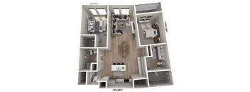 C23 - 2Bedroom 2 Bathroom Floor plan at Ironwood Flats, Brandon, FL, 33511