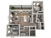 C41 - 2Bedroom 2 Bathroom Floor plan C41 - 2Bedroom 2 Bathroom Floor plan at Ironwood Flats, Brandon, 33511