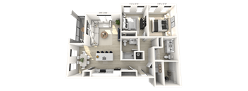 2 bed 2 bath F at Luxe 360 on Centerpointe Apartments, Midlothian, Virginia