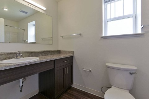 Bath with Window at Chase Creek Apartment Homes, Huntsville, AL, 35811